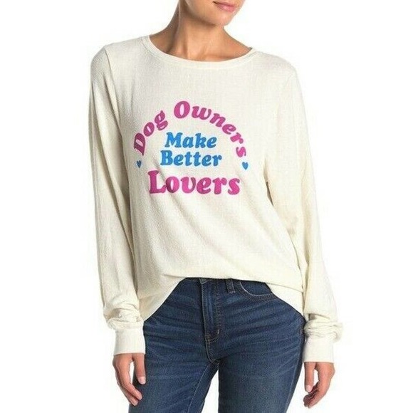 Wildfox Sweaters - Wildfox Better Lovers Baggy Beach Jumper Dog Owners Size Medium Pullover NEW